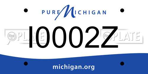 I0002Z Michigan License Plate