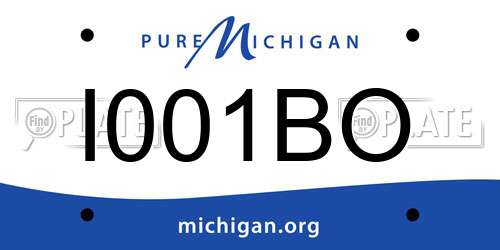 I001BO Michigan License Plate