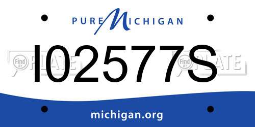I02577S Michigan License Plate