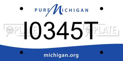 I0345T Michigan License Plate
