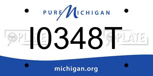 I0348T Michigan License Plate