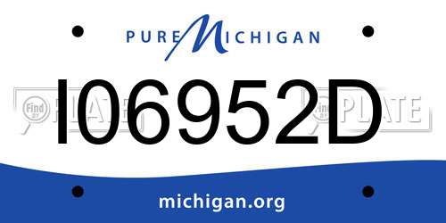 I06952D Michigan License Plate