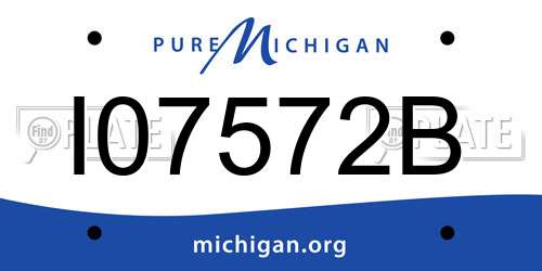 I07572B Michigan License Plate