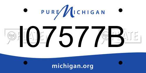 I07577B Michigan License Plate