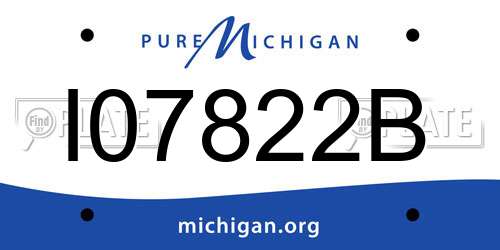 I07822B Michigan License Plate