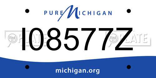 I08577Z Michigan License Plate