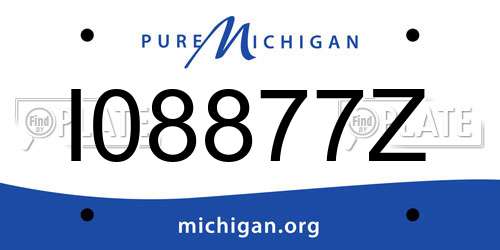 I08877Z Michigan License Plate