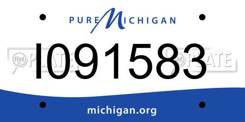 I091583 Michigan License Plate