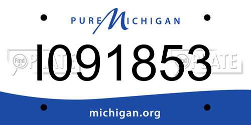 I091853 Michigan License Plate