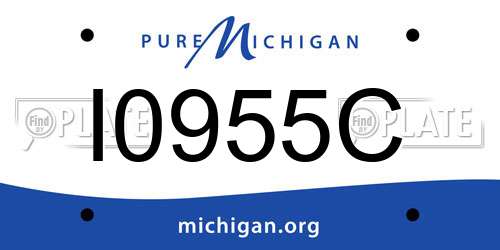 I0955C Michigan License Plate