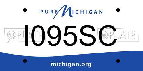 I095SC Michigan License Plate