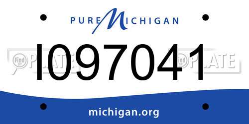 I097041 Michigan License Plate