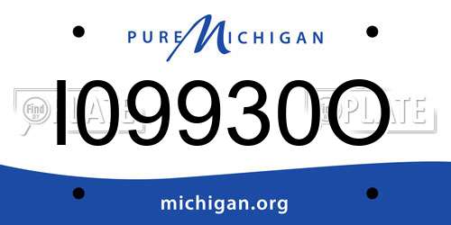 I09930O Michigan License Plate