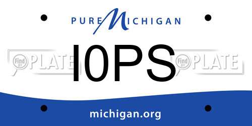 I0PS Michigan License Plate