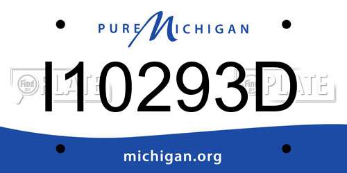 I10293D Michigan License Plate