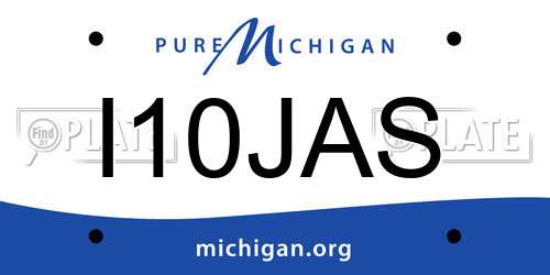 I10JAS Michigan License Plate