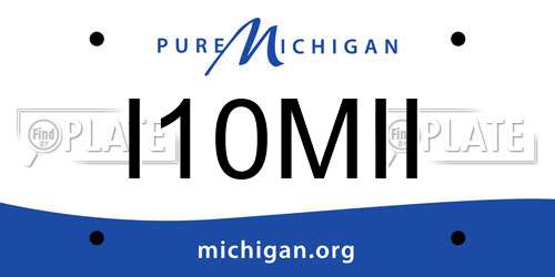 I10MII Michigan License Plate