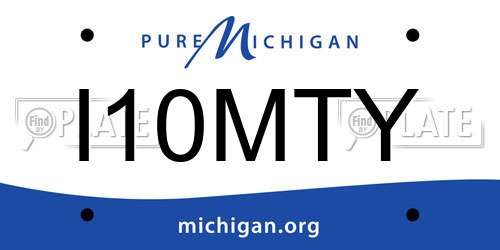 I10MTY Michigan License Plate