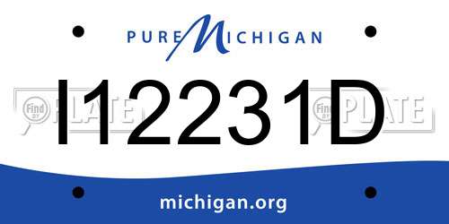 I12231D Michigan License Plate