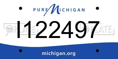 I122497 Michigan License Plate