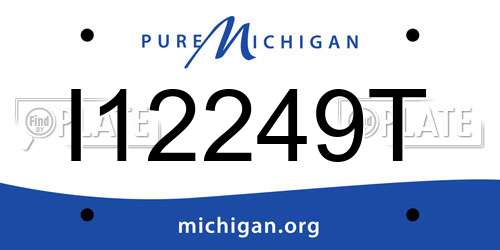 I12249T Michigan License Plate