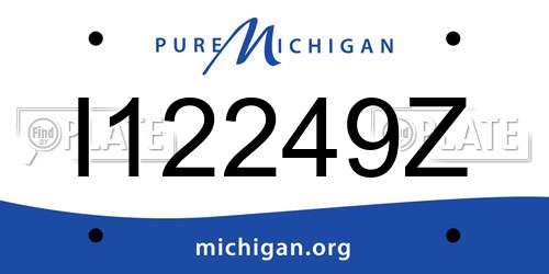 I12249Z Michigan License Plate