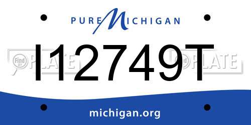 I12749T Michigan License Plate