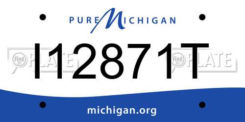 I12871T Michigan License Plate