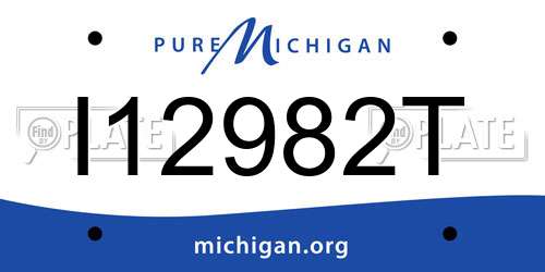 I12982T Michigan License Plate