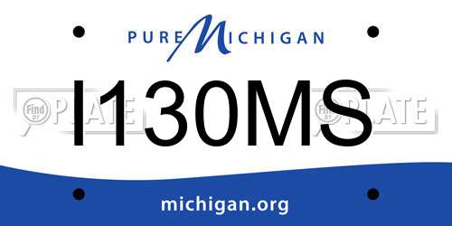 I130MS Michigan License Plate