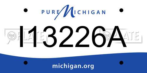 I13226A Michigan License Plate