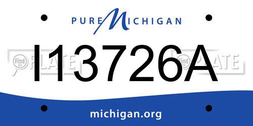 I13726A Michigan License Plate