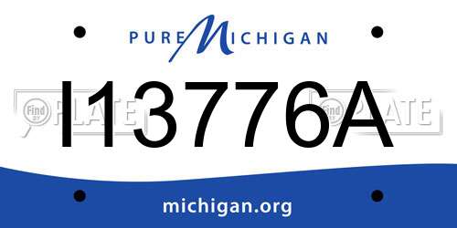 I13776A Michigan License Plate