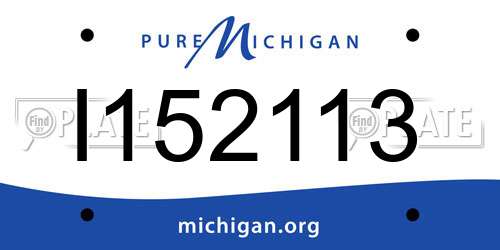 I152113 Michigan License Plate