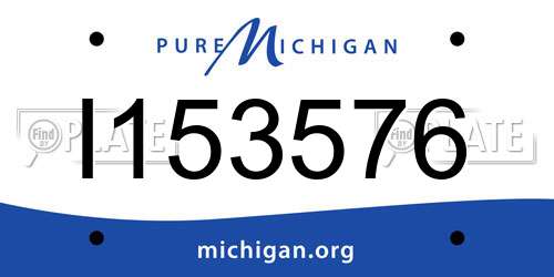 I153576 Michigan License Plate