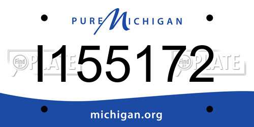 I155172 Michigan License Plate