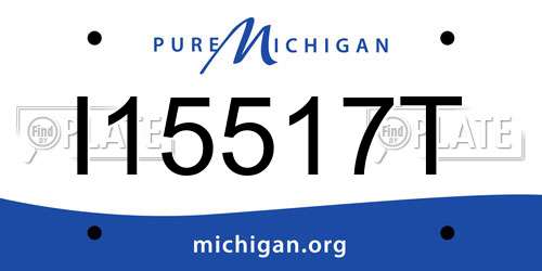 I15517T Michigan License Plate