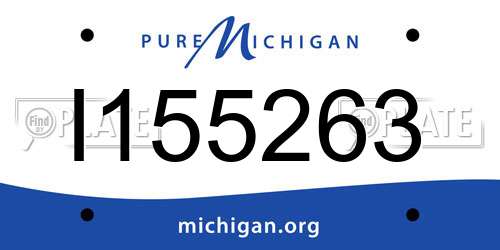 I155263 Michigan License Plate