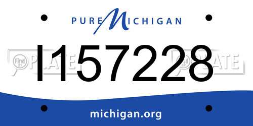 I157228 Michigan License Plate