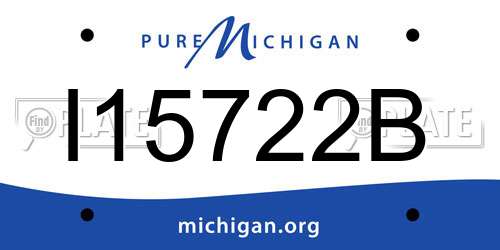 I15722B Michigan License Plate