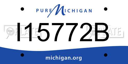 I15772B Michigan License Plate
