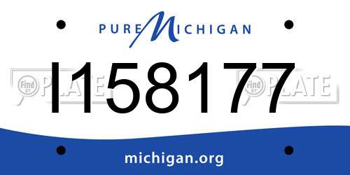 I158177 Michigan License Plate