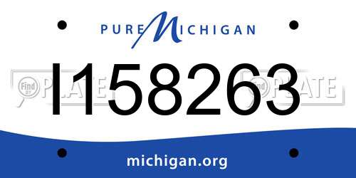 I158263 Michigan License Plate