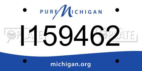 I159462 Michigan License Plate