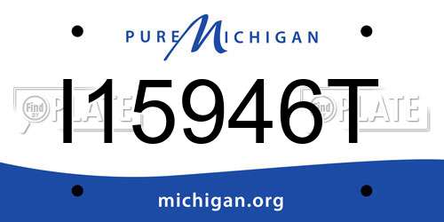 I15946T Michigan License Plate