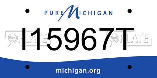 I15967T Michigan License Plate