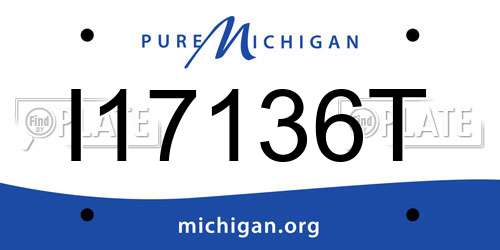 I17136T Michigan License Plate