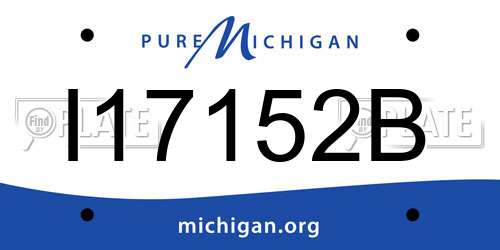 I17152B Michigan License Plate