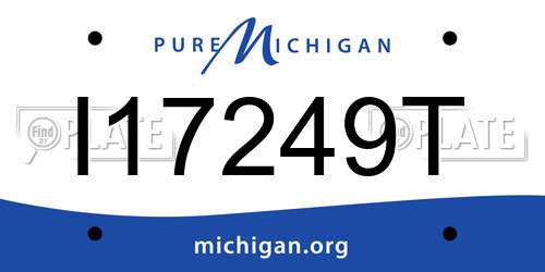 I17249T Michigan License Plate