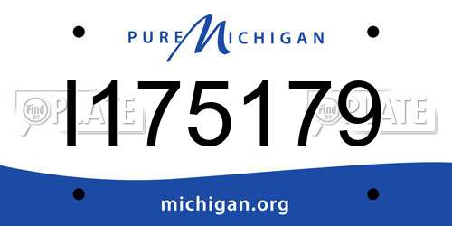 I175179 Michigan License Plate